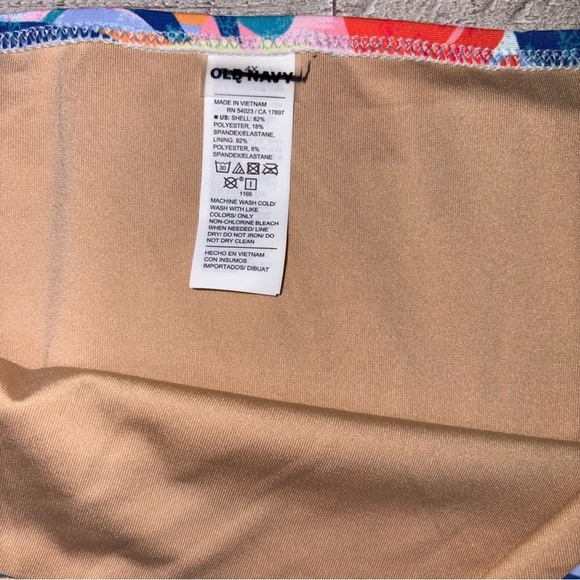 Floral Bikini Bottom Blue Red Yellow Pink Old Navy Woman's Size 4X - Picture 2 of 15